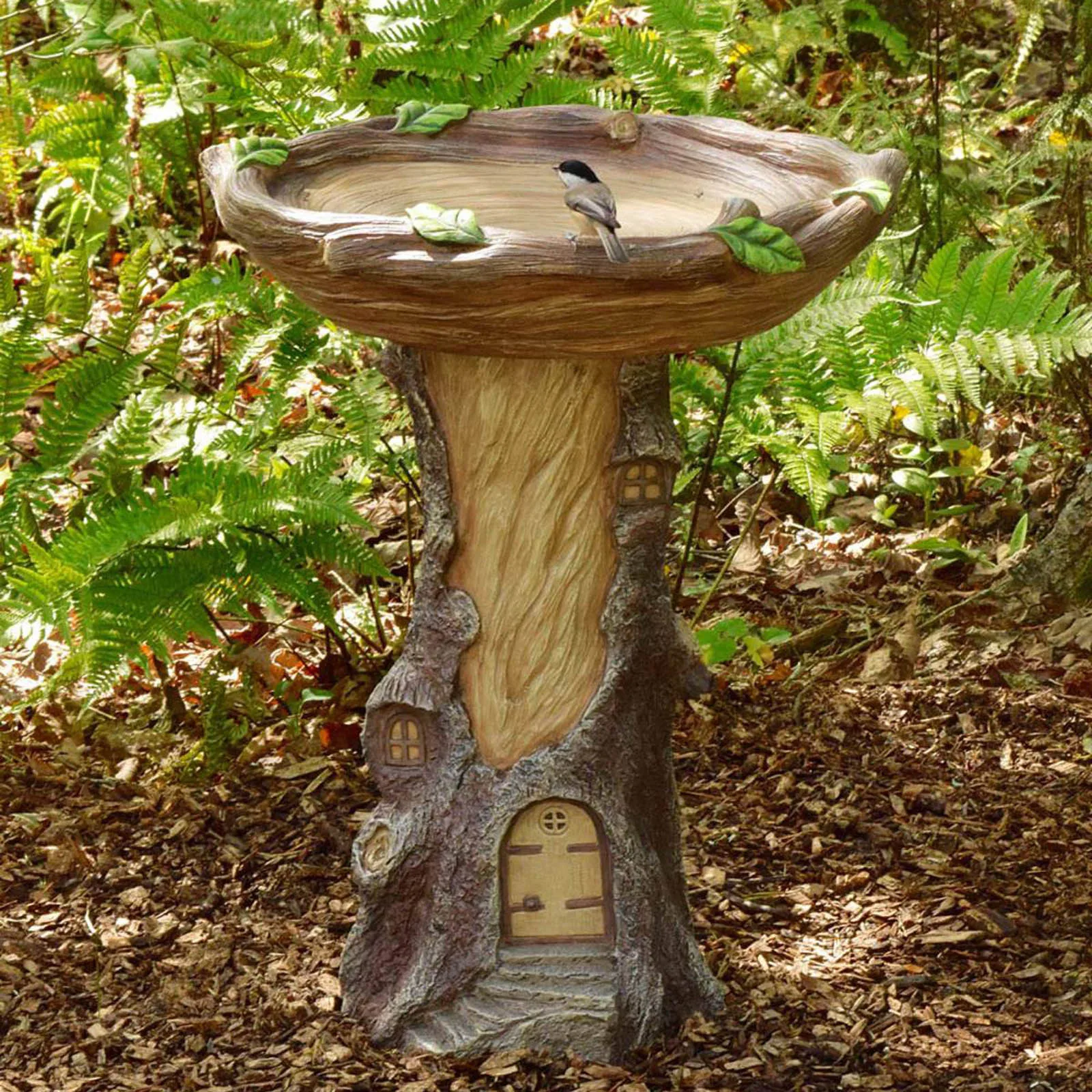 

Beautiful Sunflower Bird Bath Brown Pedestal Handmade For Outdoor Garden Decoration Beautiful Sunflower