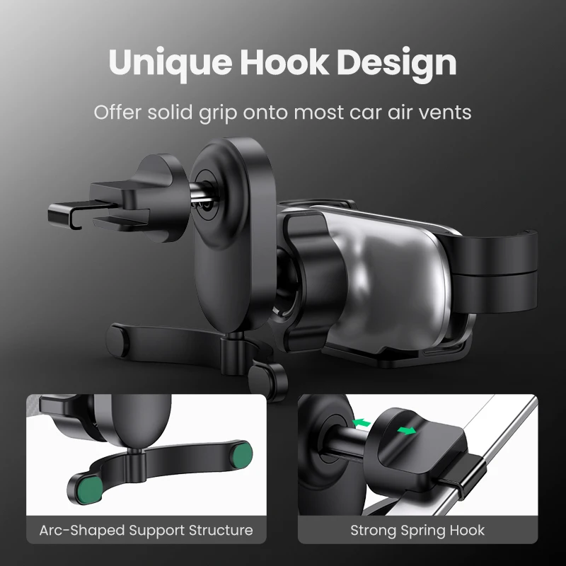 ugreen car phone holder with hook gravity car mobile phone holder air vent mount stand cell phone holder for iphone 13 xiaomi 10 free global shipping