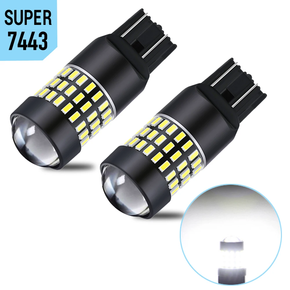 2x7443 7444 T20 W21/5 Вт Светодиодный светильник для Lada Kalina Granta Веста DRL светодиодный