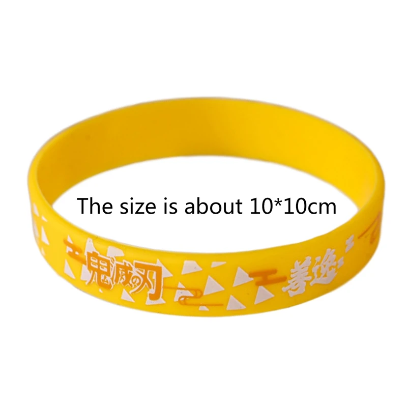 1Pc Anime Demon Slayer Kimetsu No Yaiba Blade Of Ghost Wristband Rubber Silicone Men Bracelet Sport Jewelry Gifts - купить по