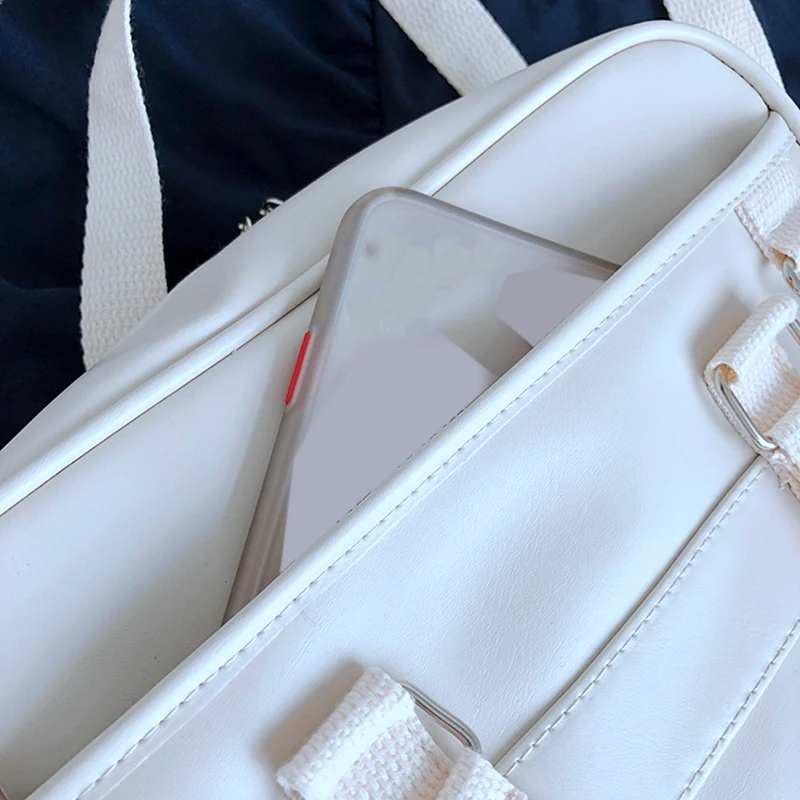 

Fashion Simple Casual Women PU College Style Handbag Cute Student Travel School Bag Girl Shoulder Messenger Bag