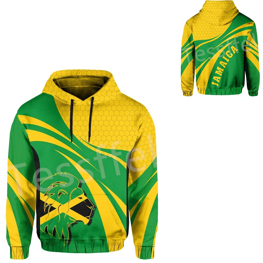 

Tessffel County Flag Africa Jamaica King Emblem Lion NewFashion Tracksuit 3DPrint Men/Women Streetwear Harajuku Funny Hoodies B2