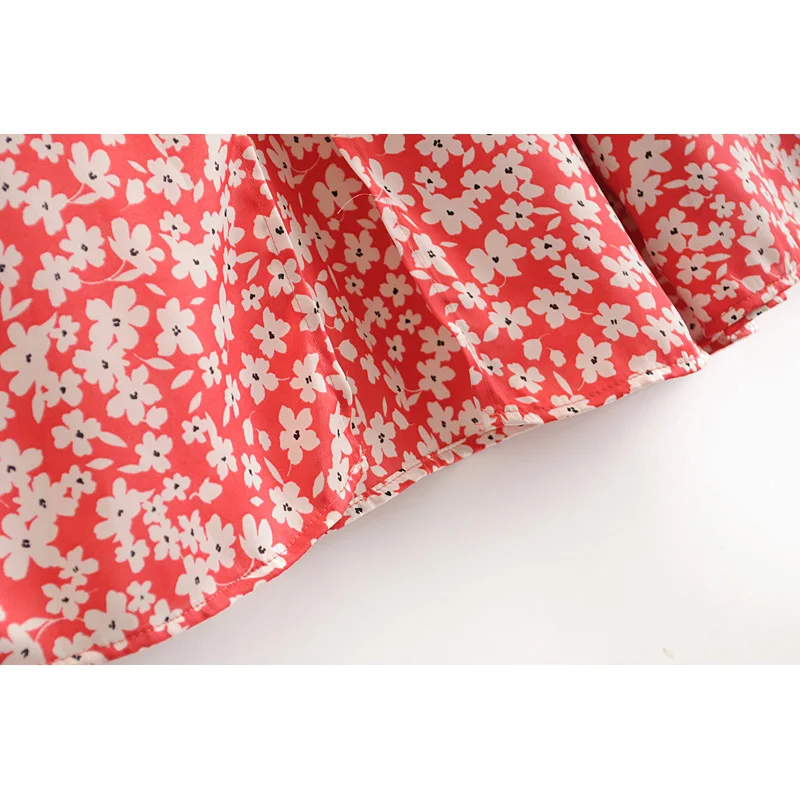 Женская Повседневная юбка миди za красная свободная однобортная с драпировкой и