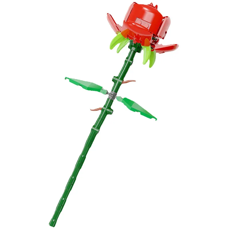 

Roses Tulip Flower Building Block Toy Set Rose Flower Bouquet Building Blocks Assembly Bricks Educational Toys For Kids Gift