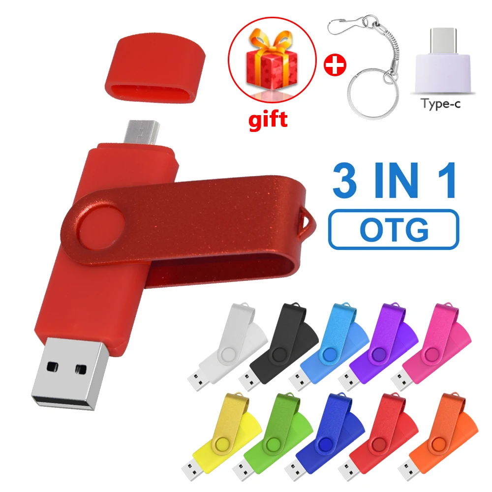 USB флеш накопитель OTG ручка 64 ГБ 32 16 8 4 Внешняя память матовое двойное применение
