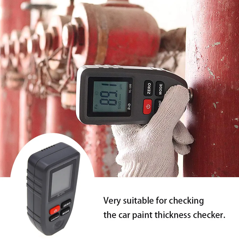 

Paint Coating Thickness Gauge 0-1300um Car Painting Depth Tester Measuring Meter ZL-CT1 Without Battery Manual Paint Tool New