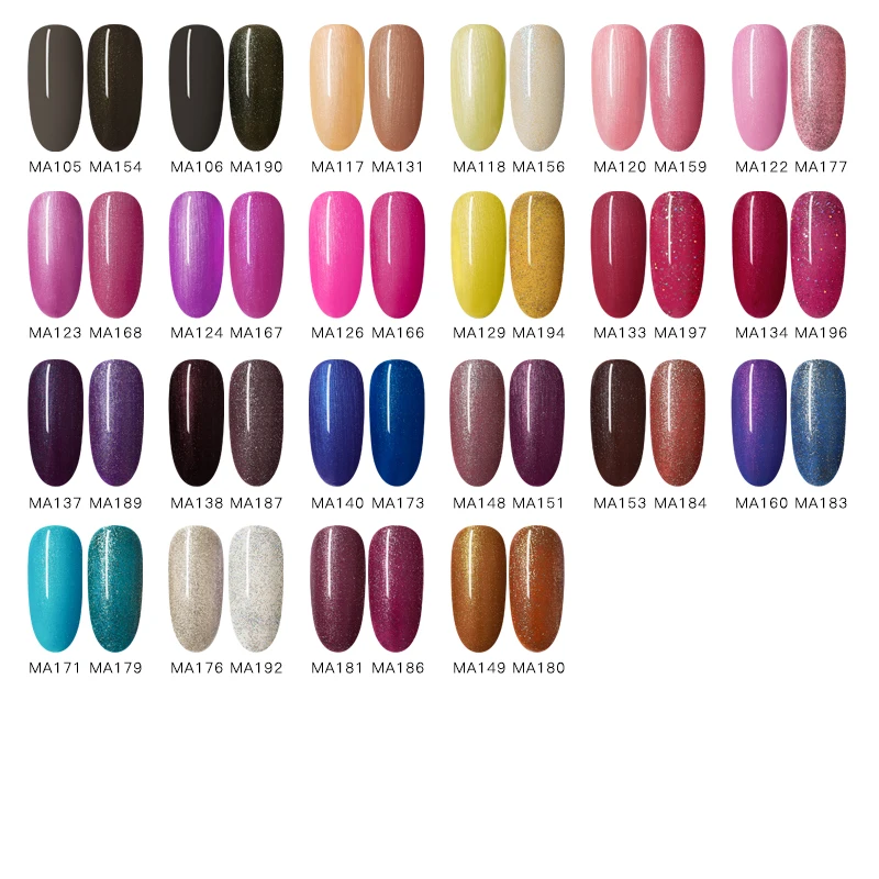 MEET ACROSS 2 шт. набор гель лаков для ногтей однотонный светодиодный Гель лак