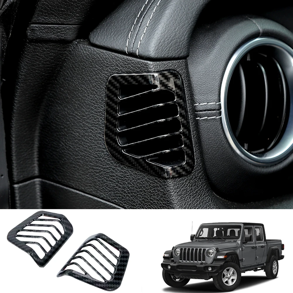 

For Jeep Gladiator JT 2019-2021/Jeep Wrangler JL 2018-2021 Interior ABS Upper Air Vent Outlet Cover Car Accessories