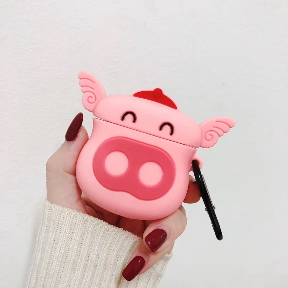 711U 3D наушники в виде кролика чехол для Airpods 2 чехол силиконовый чехол для мыши для Apple Air pods чехол Динозавр для наушников ремешок для наушников - Цвет: 711U