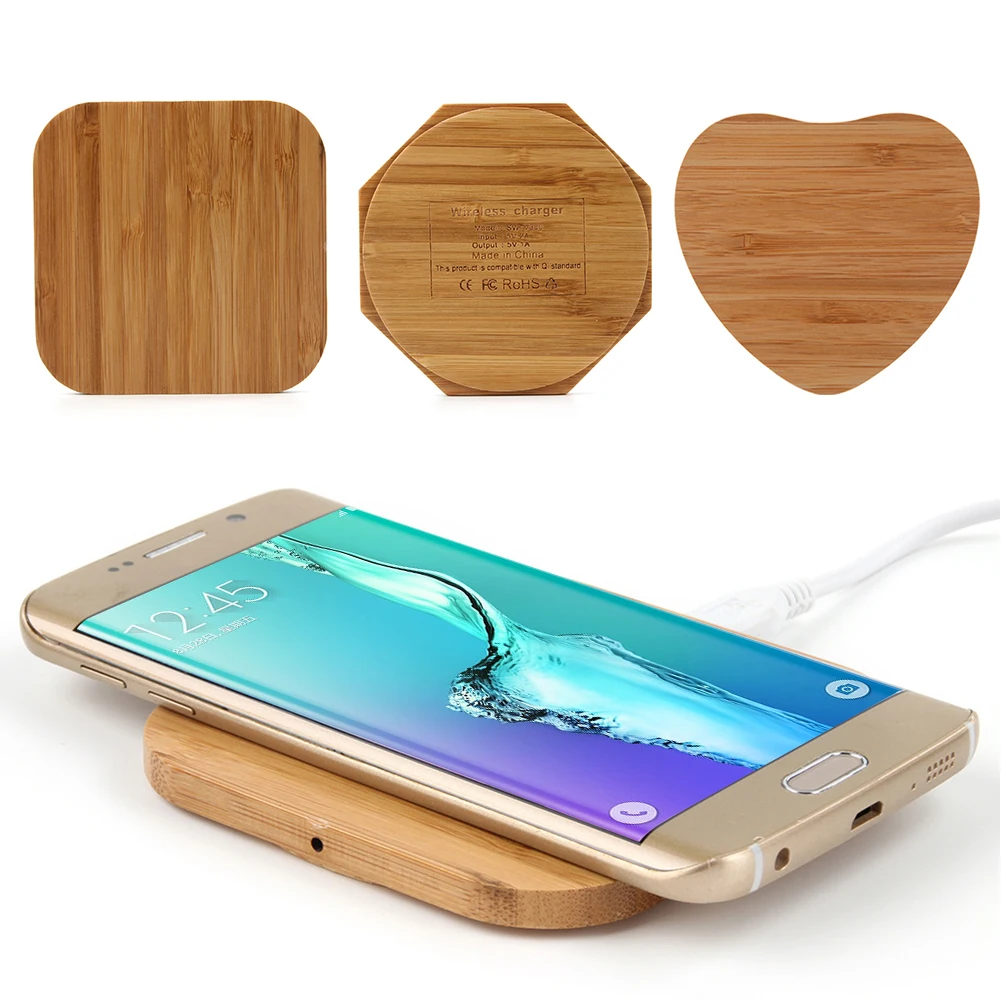 

Wood Bamboo Wireless Charger For iPhone 11 Pro Xs Max 8 Samsung Galaxy Note 10 9 S10 Plus Huawei Xiaomi