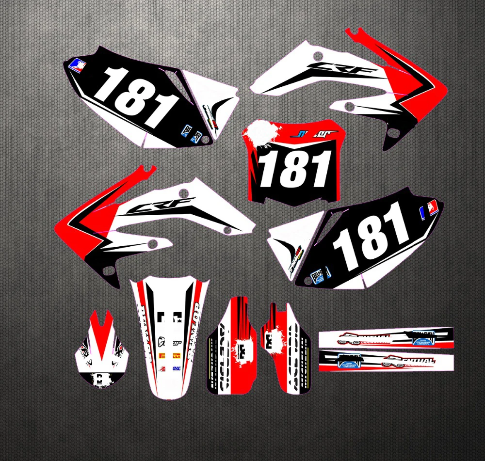 Деколи для фона новой команды наборы наклеек Honda CRF250 CRF250R CRF 250 250R 2008 2009 08 09