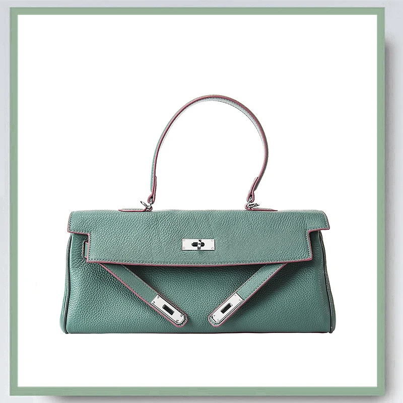 

Bags Women 100% Cow Leather Shell Luxury Design Cross Body Solid 2 Colors Fashion Ladies High Quality Handbags