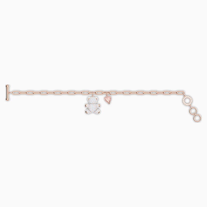 

2021 Fashion Jewelry SWA New TEDDY Bracelet Rose Gold High Quality Charming Bear Decoration Feminine Romantic Jewelry Gift