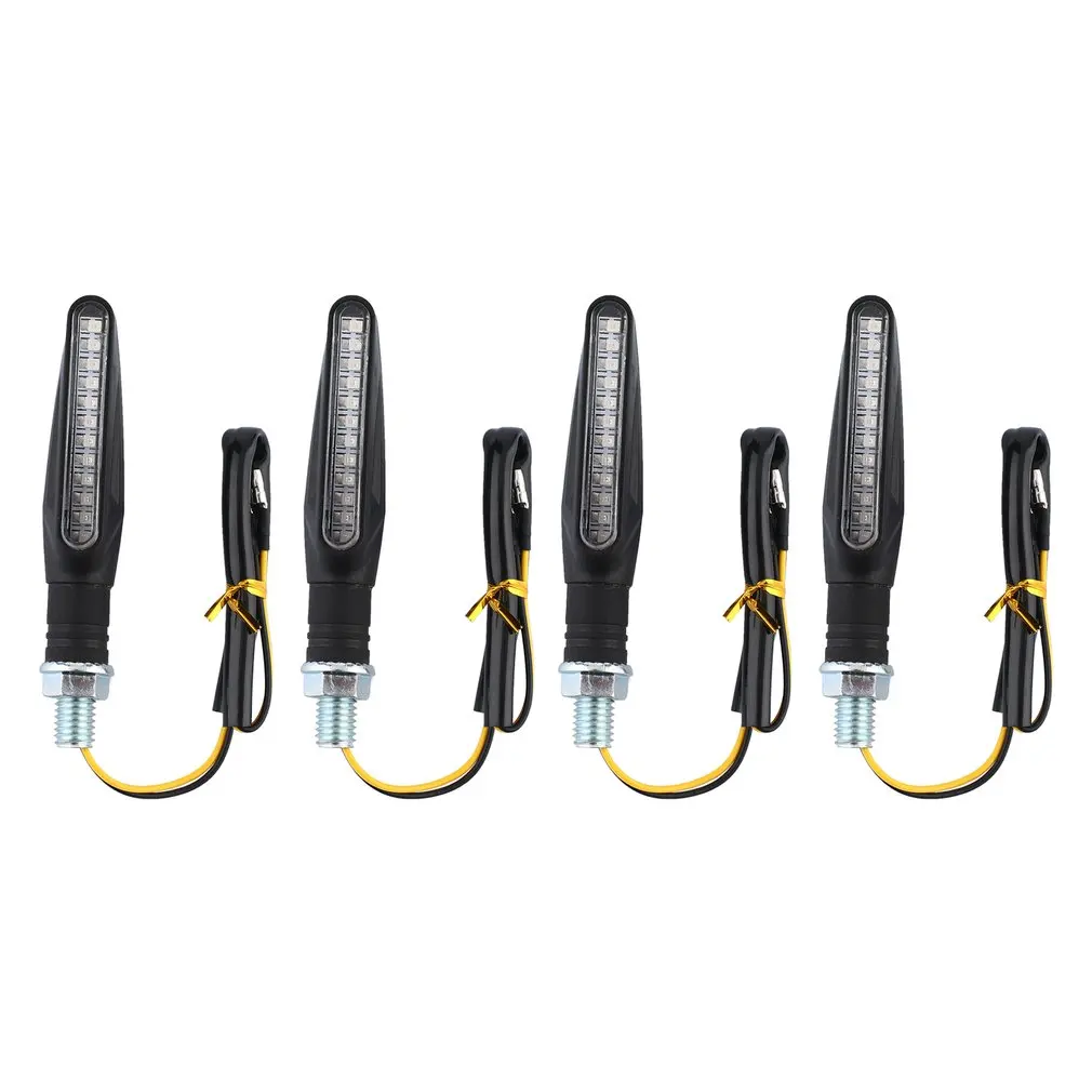 

4Pcs Flexible Motorcycle LED Turn Signal Light Flashing Universal Motorcycle LED Turn Signal Indicator Amber Light