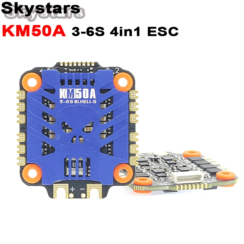 

Skystars KRAMAM New KM50A 4 в 1 ESC BLHeli-32 3-6S 16,72 прошивка 17g Lipo Dshot 300 /600 поддержка ESC для FPV радиоуправляемого гоночного дрона