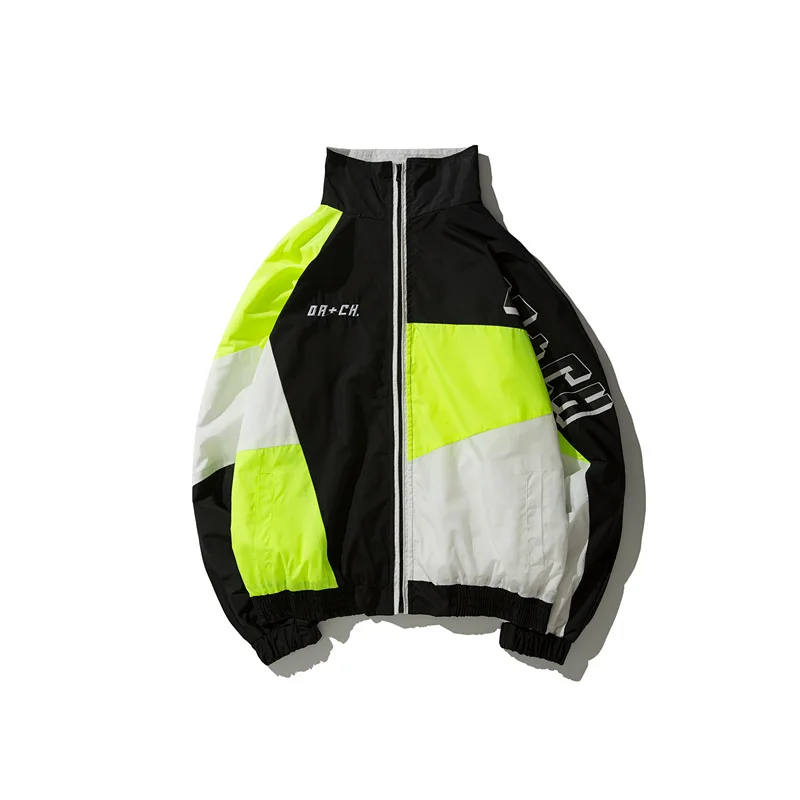 Ветровка мужская в стиле хип хоп винтажная Повседневная Уличная одежда японском