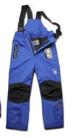 blue pants Лыжные комплекты для мальчиков и девочек, зимняя водонепроницаемая ветрозащитная детская Лыжная куртка, Детские уличные теплые спортивные костюмы с капюшоном для сноуборда - Цвет: blue pants