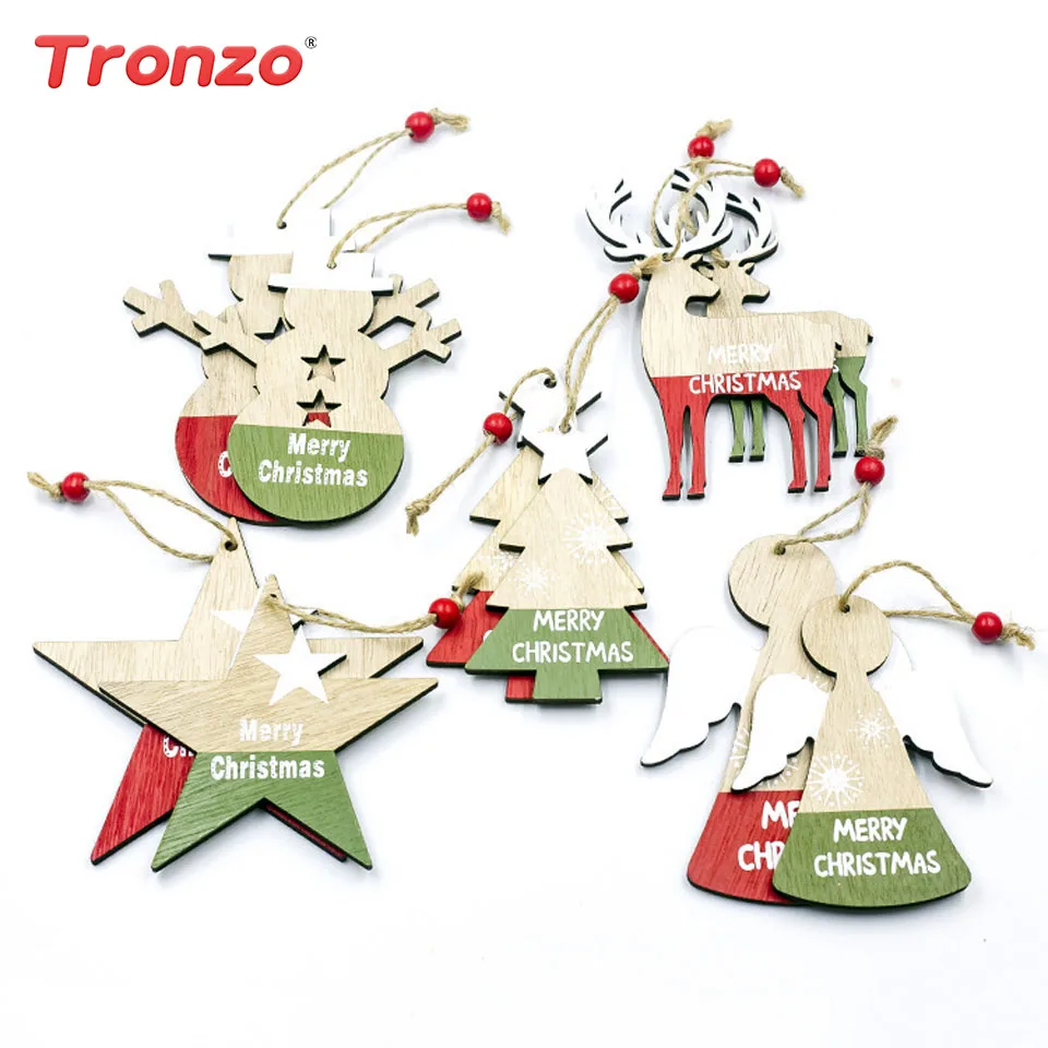 

Tronzo Christmas Wooden Decoration Painted Letters DIY Christmas Tree Ornaments Christmas Decorations Xmas 2020