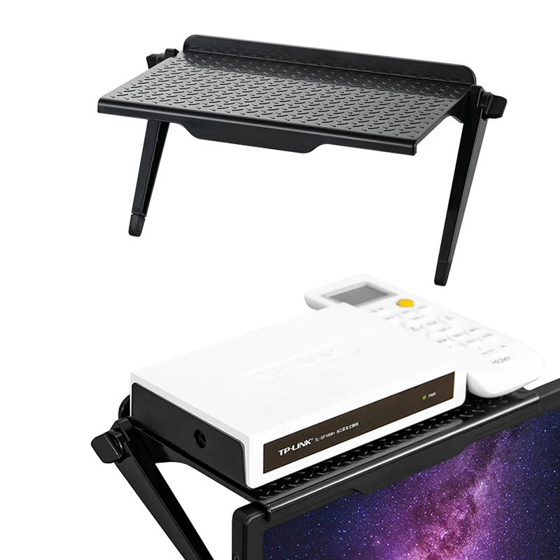 Регулируемая настенная полка для телевизора стеллаж монитора полки хранения