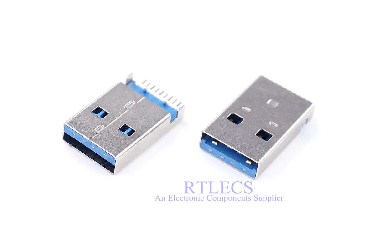 Штекер USB 3 0 разъем типа A поверхностное крепление SMD 9 позиций угловой крест
