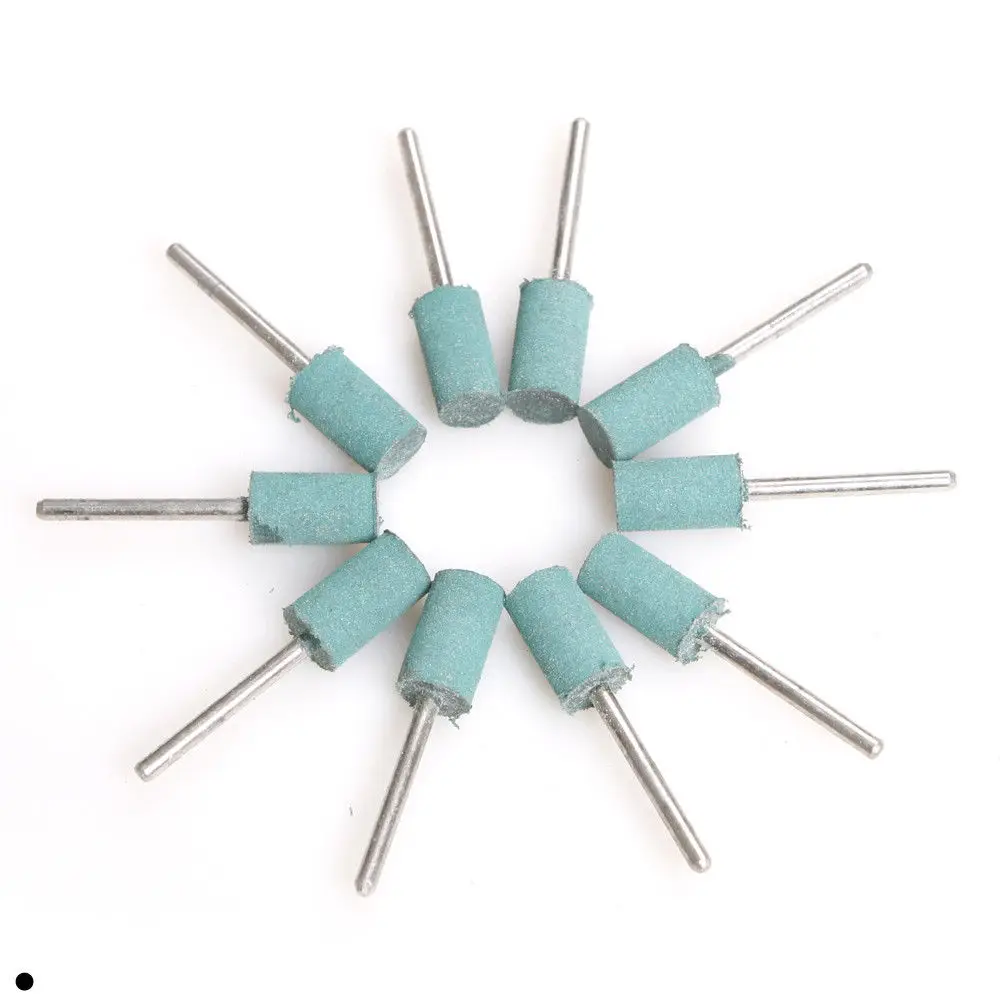 10 шт. мм резиновая Полировочная Шлифовальная головка с синим хвостовиком 3 мм/1/8