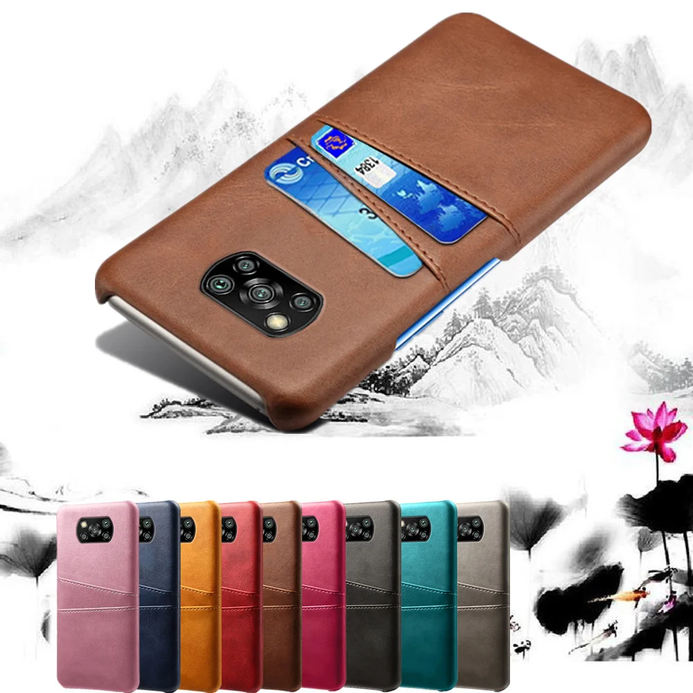 

Wallet Credit Card Holder ID Slot Cover For Xiaomi Mi Poco X3 Pro NFC M3 F3 F2 X3pro X3nfc Case Coque Funda Bumper Capa Shell