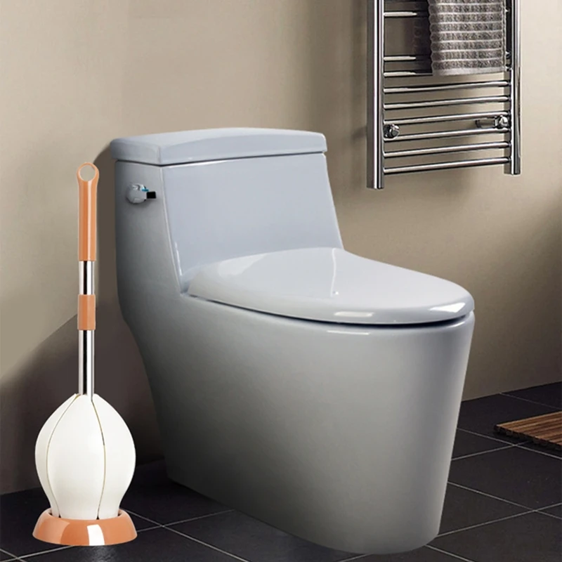 

Modern Design Toilet Brush and Holder Automatic Opening and Closing Lotus Holder