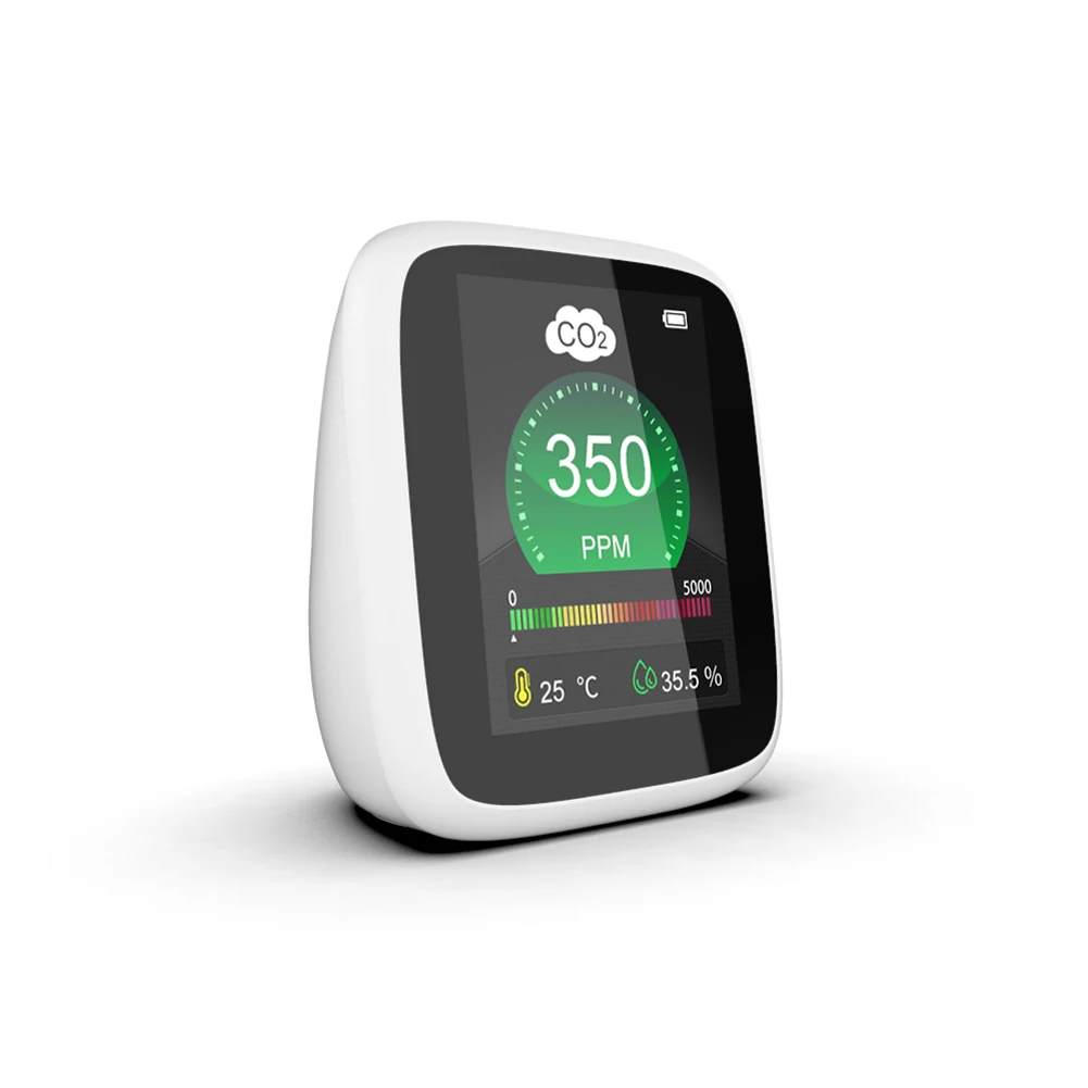 

CO2 Meter Air Quality Monitor DM1308 Temperature Humidity Detecting Tool Desktop Air Quality Monitor Multipurpose Detection Tool