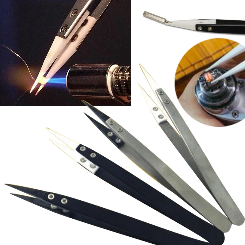 

High Temperature Resistant Ceramic Tweezers Anticorrosion Tool High Quality