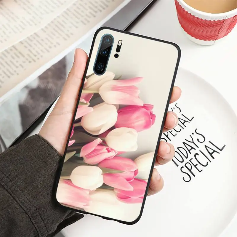 

Peony tulip flower rainbow Phone Case For Huawei P40 P20 P30 lite Pro P Smart 2019 Mate 40 20 10 Lite Pro Nova 5t