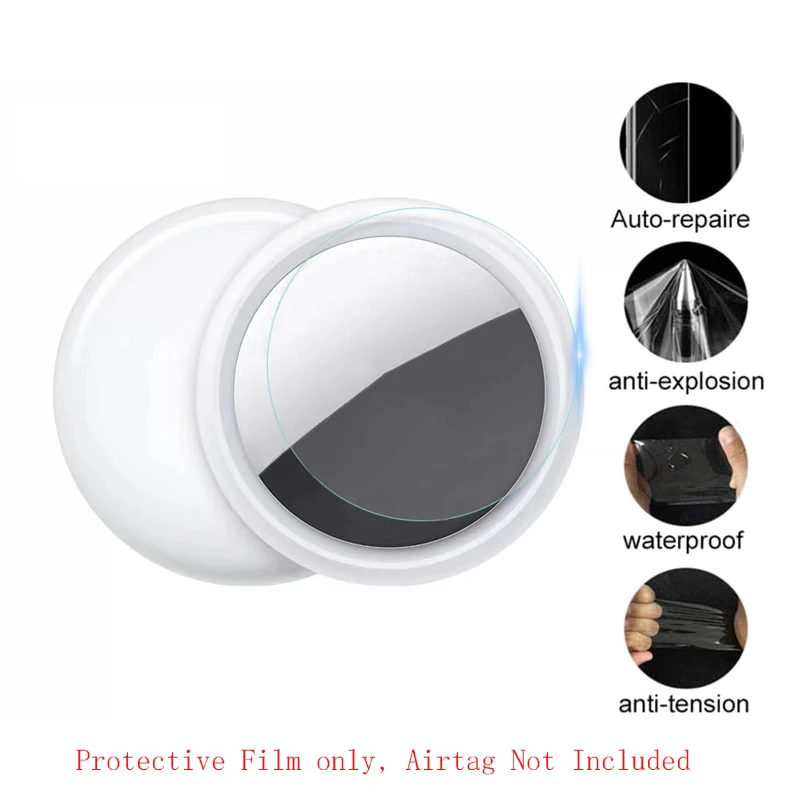 

10 Pcs Transparent Protective Film For Airtags Tracking Tempered Soft Anti-greasy For Apple Airtag protector Screen Protector