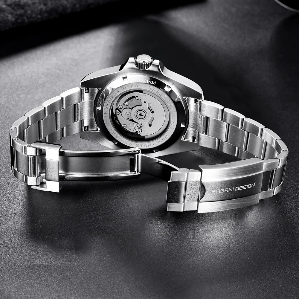 

PAGANI DESIGN Military Sports 100M Waterproof Men's Watch Sapphire Glass Stainless Steel Mechanical Watch Men's Automatic Watch