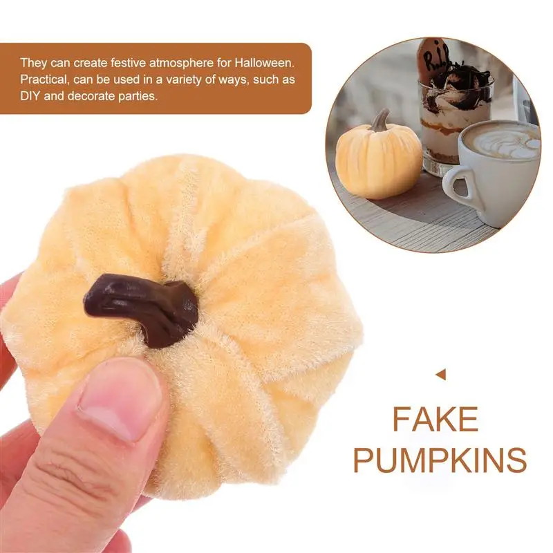 

5pcs Simulated Foam Pumpkins Decorative Foam Pumpkins Thanksgiving Decorations