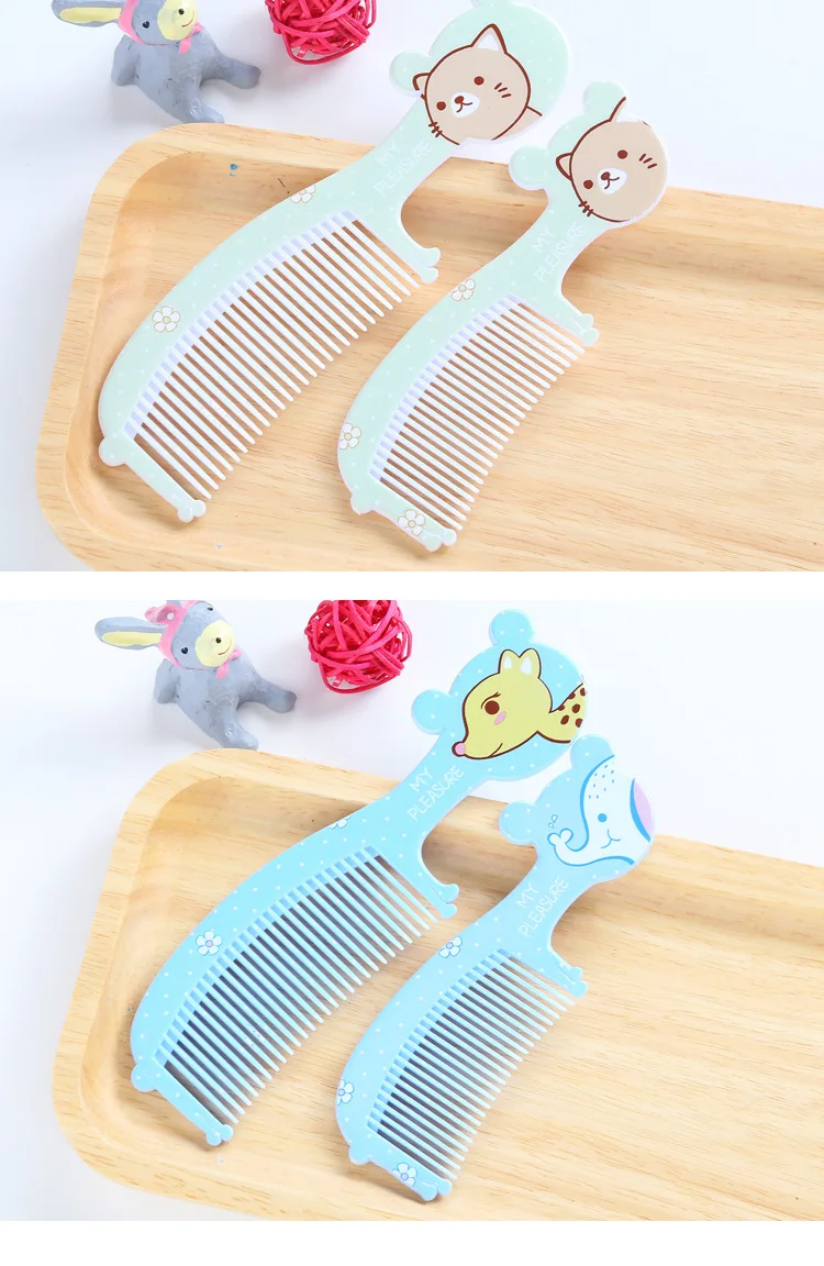 2 Pcs/set Baby Hair Brush Comb Kids Portable Plastic Hair Brush Child One Small+ One Big Anti-static Head Massager Cartoon Comb