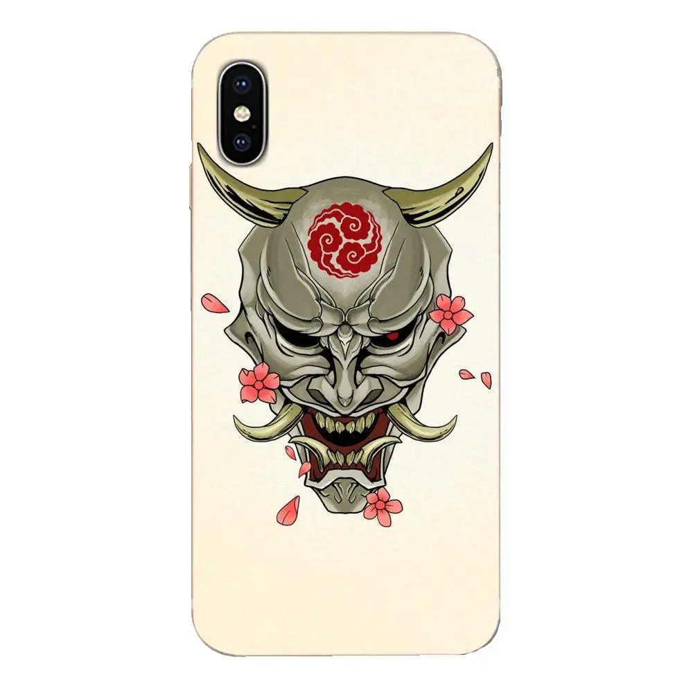 Маска Hannya Demon из мягкого ТПУ Противоударная для Galaxy Note 10 A10E A10S A20S A30S A40S A50S A6S A70S A730 A8S