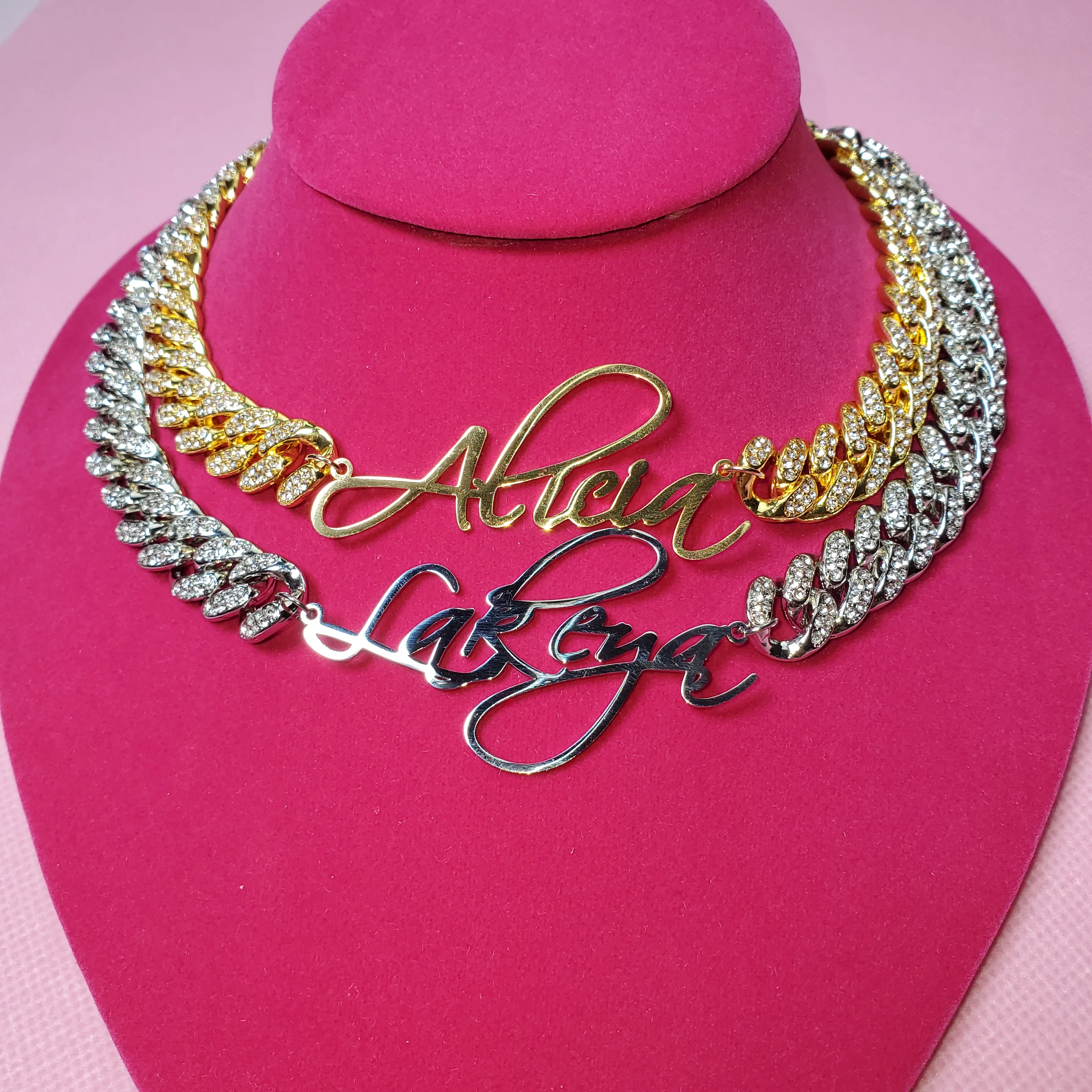 Персонализированное модное ожерелье из нержавеющей стали с именем чокер буквами