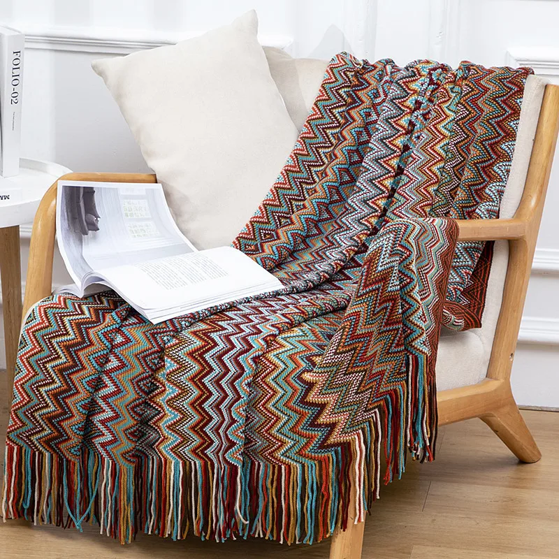 

Плетеное одеяло в богемном стиле, теплое пушистое легкое и мягкое уютное Тканое одеяло для дивана, дивана, кровати и декора гостиной