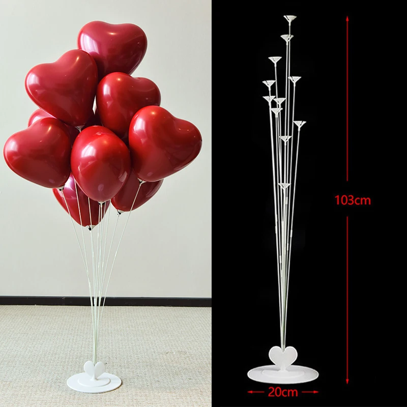 11Tubes Ballon Stand Высота 103 см, настольный шар, подставка, набор для дня рождения, украшения, шар, палочка, подставка, украшения для свадьбы, дня рождения, детский Sh - Цвет: 11Tubes Ballon Stand
