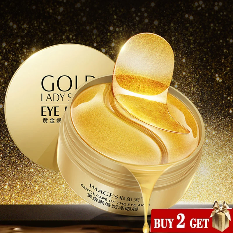 60 шт. цвета: золотистый isilandon для глаз с коллагеном маска от темных кругов