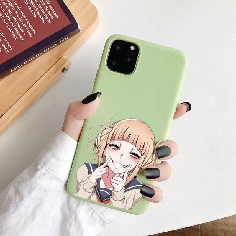 

My hero academia Himiko Toga anime Phone Case Candy Color for iPhone 6 7 8 11 12 s mini pro X XS XR MAX Plus