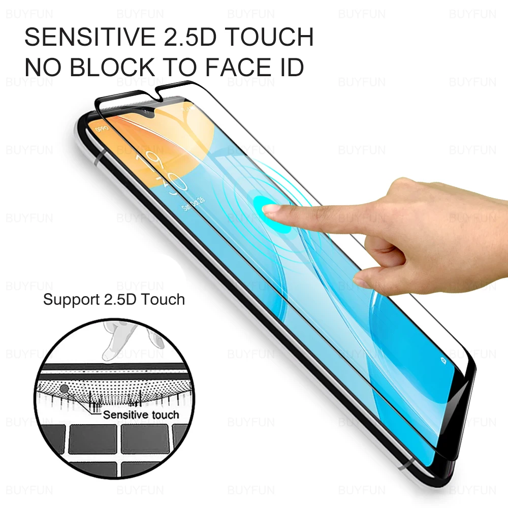 2pcs screen protector tempered glass for oppo a15 a15s a16 a 15 s 16 opo full cover 10d protective film on the for 6 52 cph2185 free global shipping