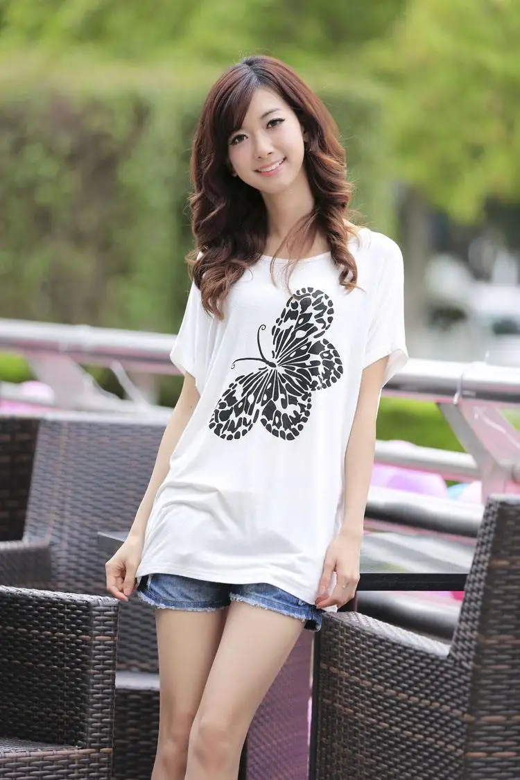 

Summer 2020 short sleeve t shirt Women blue Top Garment