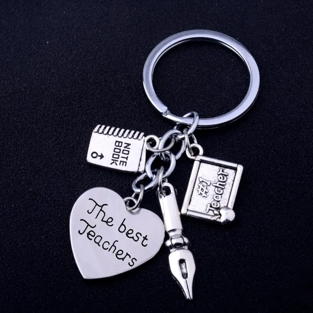 12 шт. ювелирные изделия для учителя выгравированные слова лучшие брелки ключей