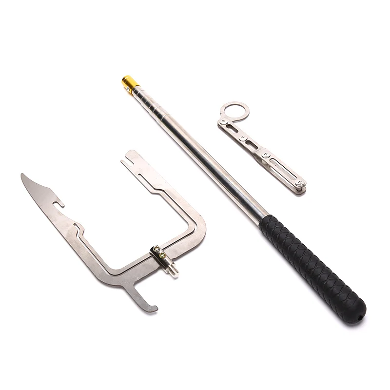 

Multi-function Wharf Hook Stainless Steel Expansion Threading Device U-thread Multi-function Wharf Expansion Hook 41*16.2*3.4cm