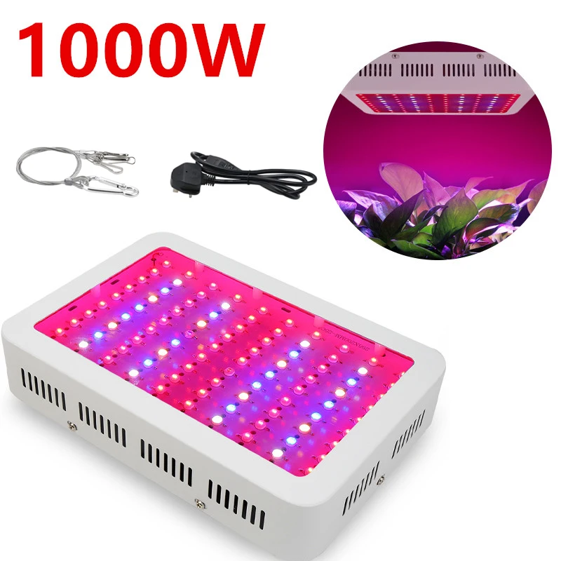 1000W Светодиодный светильник для выращивания, полный спектр для выращивания в помещении, теплица, овощи, растительный светильник 200 Вт/300 Вт/400 Вт/600 Вт/800 Вт/1000 Вт/1200 Вт - Испускаемый цвет: 1000W