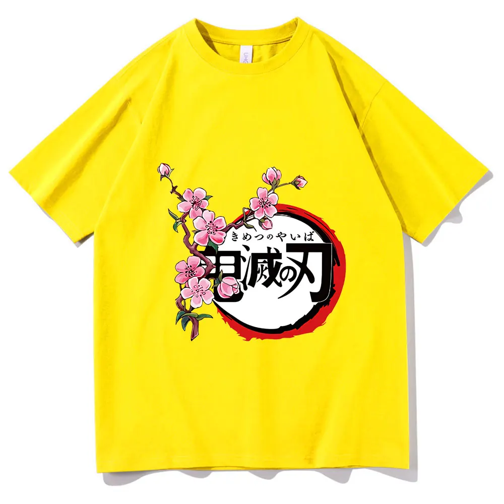 

2021 Japan Popular Anime Style Tee Demon Slayer Graphics Print T-shirt Men Women Fashion Streetwear Shrink-proof Cotton Tshirt