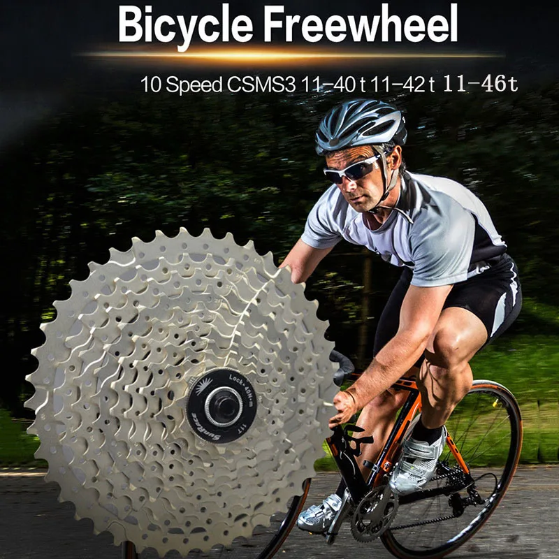 SunRace 10 скоростей CSMS3 CSMX3 велосипедный свободный круг 11 40T 42T 46T широкое соотношение