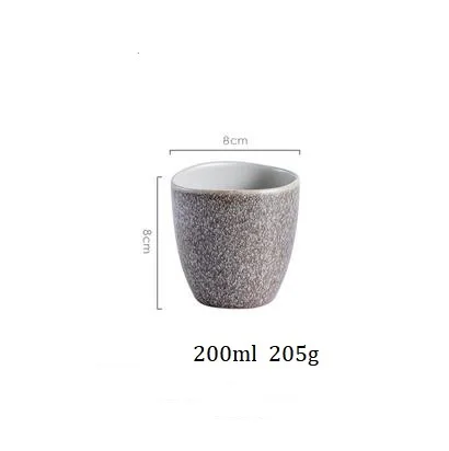 Cup NIMITIME1 шт., японский стиль, керамическая Ретро миска для салата из риса с камнем, тарелка для фруктов, тарелка для суши, десертный ужин, домашняя посуда - Цвет: Cup