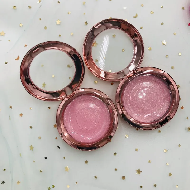 3D норковые ресницы оптом под заказ черный/розовое золото/розово красный круглый