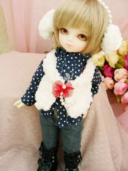 [Wamami] черно-белые наушники для 1/4 MSD 1/6 1/3 СД DOD DZ BJD Dollfie